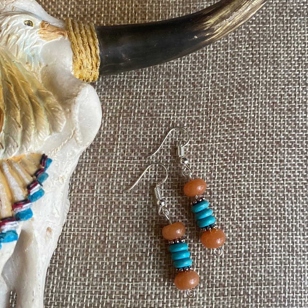 Southwestern Beaded Earrings - Handmade by Me